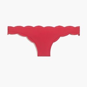 J. Crew scalloped bikini bottoms in red